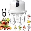 Moedor elétrico de 350 ml, picador de carne, triturador de cozinha elétrica, USB - para cebola, frutas, nozes, carne e alho