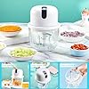 Moedor elétrico de 350 ml, picador de carne, triturador de cozinha elétrica, USB - para cebola, frutas, nozes, carne e alho