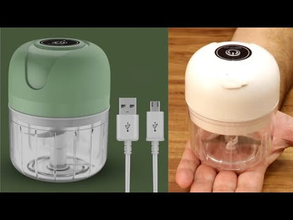 Moedor elétrico de 350 ml, picador de carne, triturador de cozinha elétrica, USB - para cebola, frutas, nozes, carne e alho